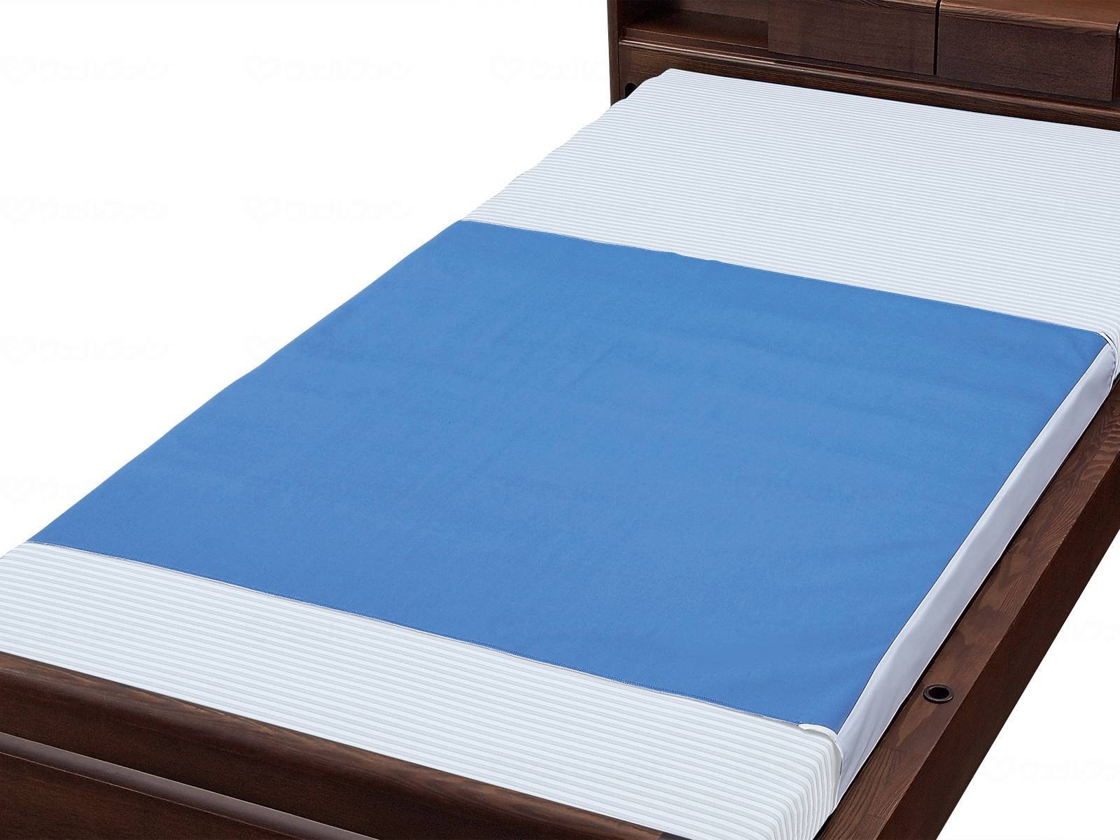 お徳用デニム防水シーツ2枚組 90X160 ブルー